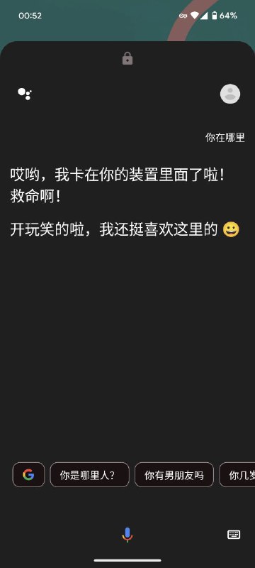 我只是想问问手机在哪里…不过它回答了也算找到了？